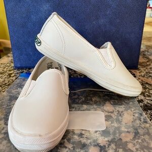 Kids - GH Bass white leather slip-ons - 9 1/2